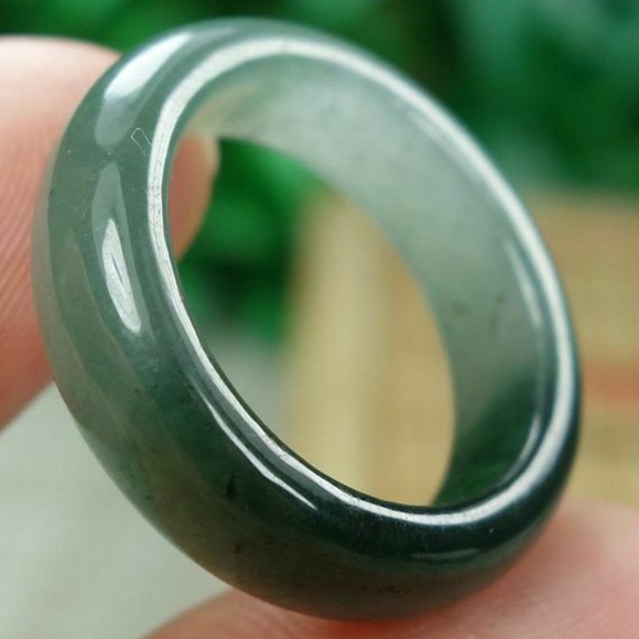 Certified Icy Green 100% Natural A jadeite jade Ring 戒指 USA.6.9# - Picture 9 of 12